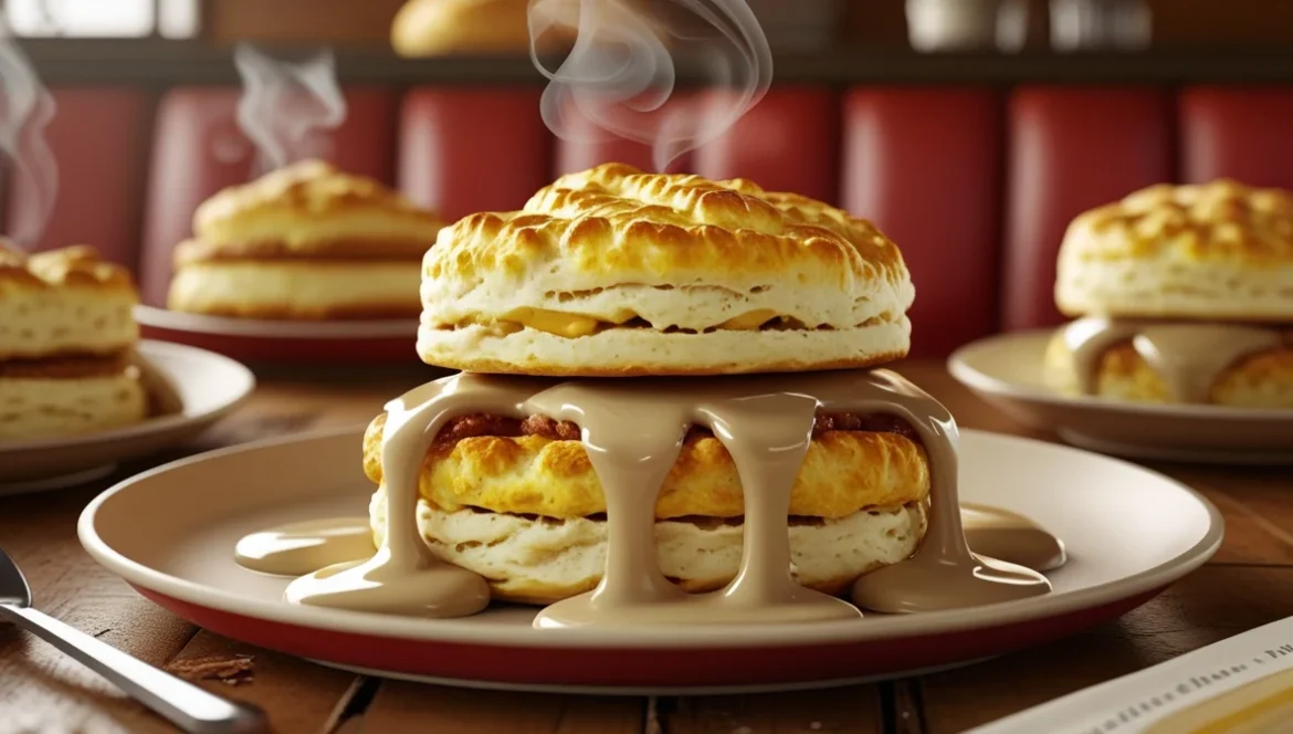 Delicious Whataburger biscuits and gravy: a Texas tradition.