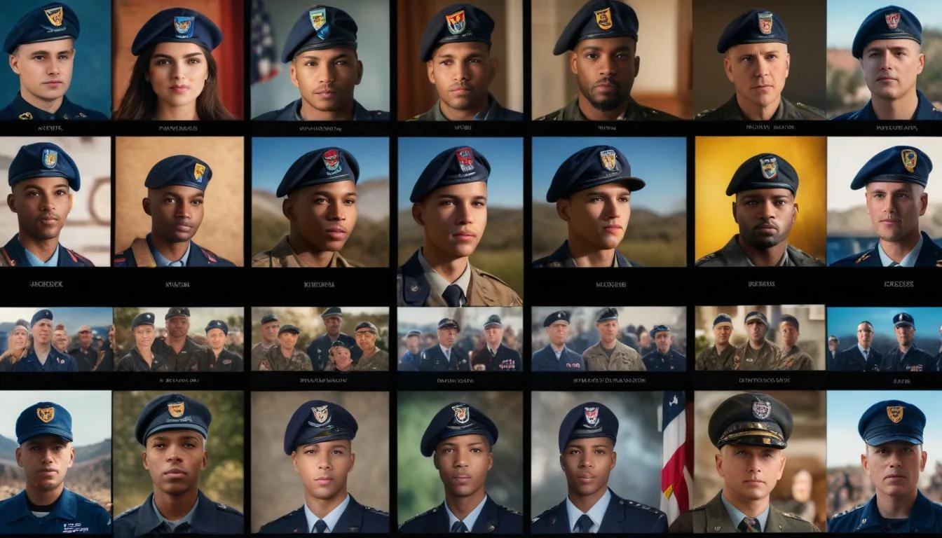 A collage of images representing various veterans support organizations and their activities
