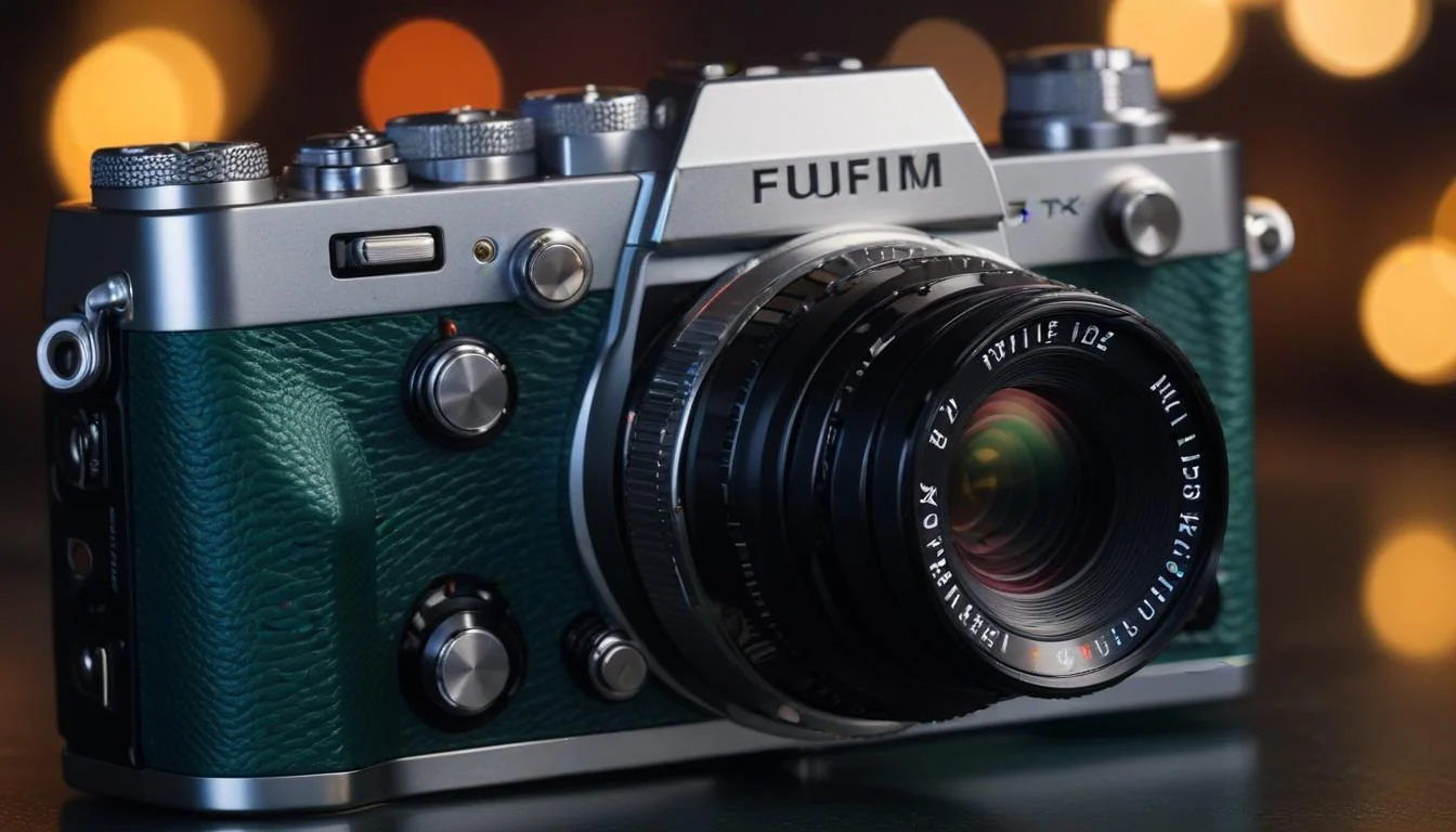 A close-up shot showcasing the dials and buttons of a Fujifilm X-T30 II, highlighting its tactile design.