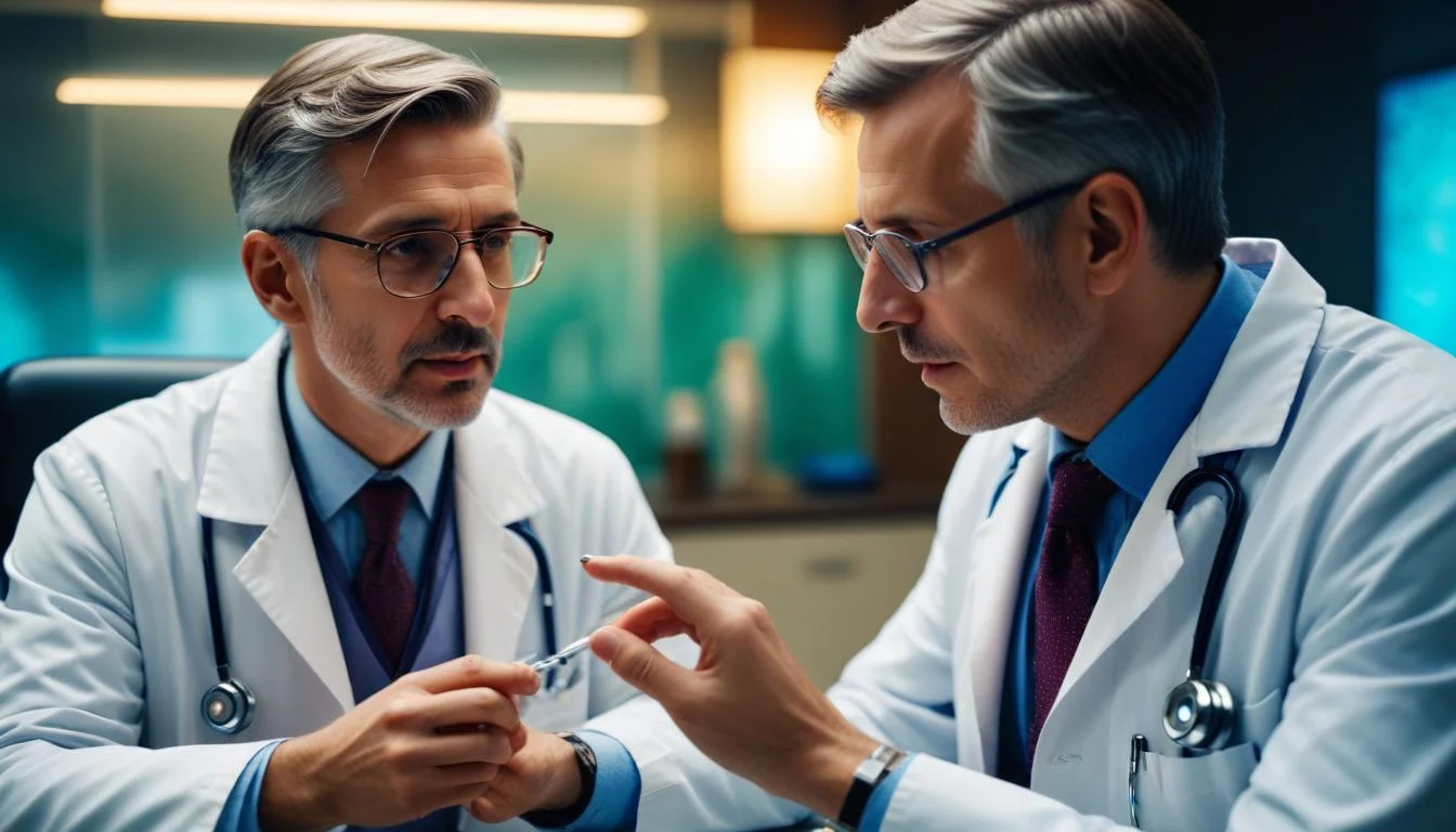 A doctor consulting with a patient about Ozempic breath