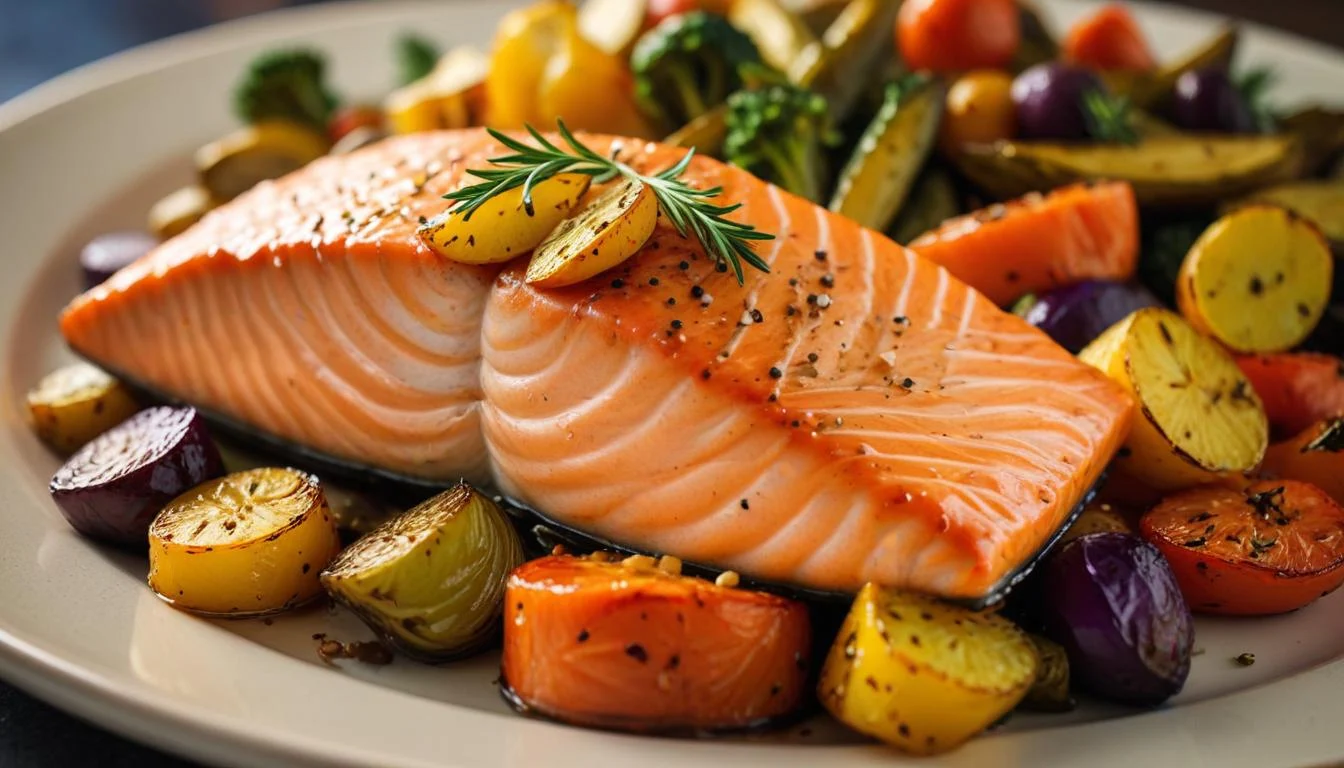 Salmon with Roasted Vegetables