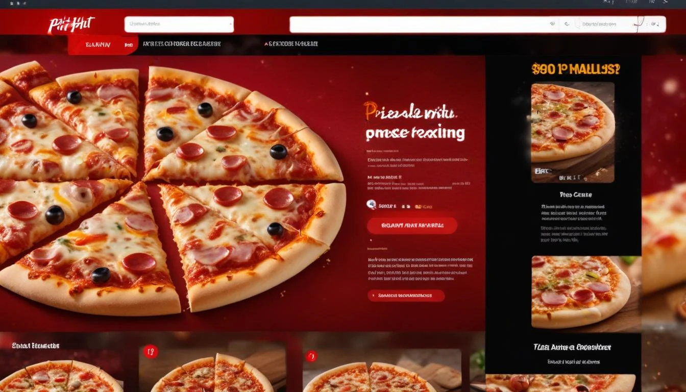 Screenshot of the Pizza Hut online ordering page, showing crust options.