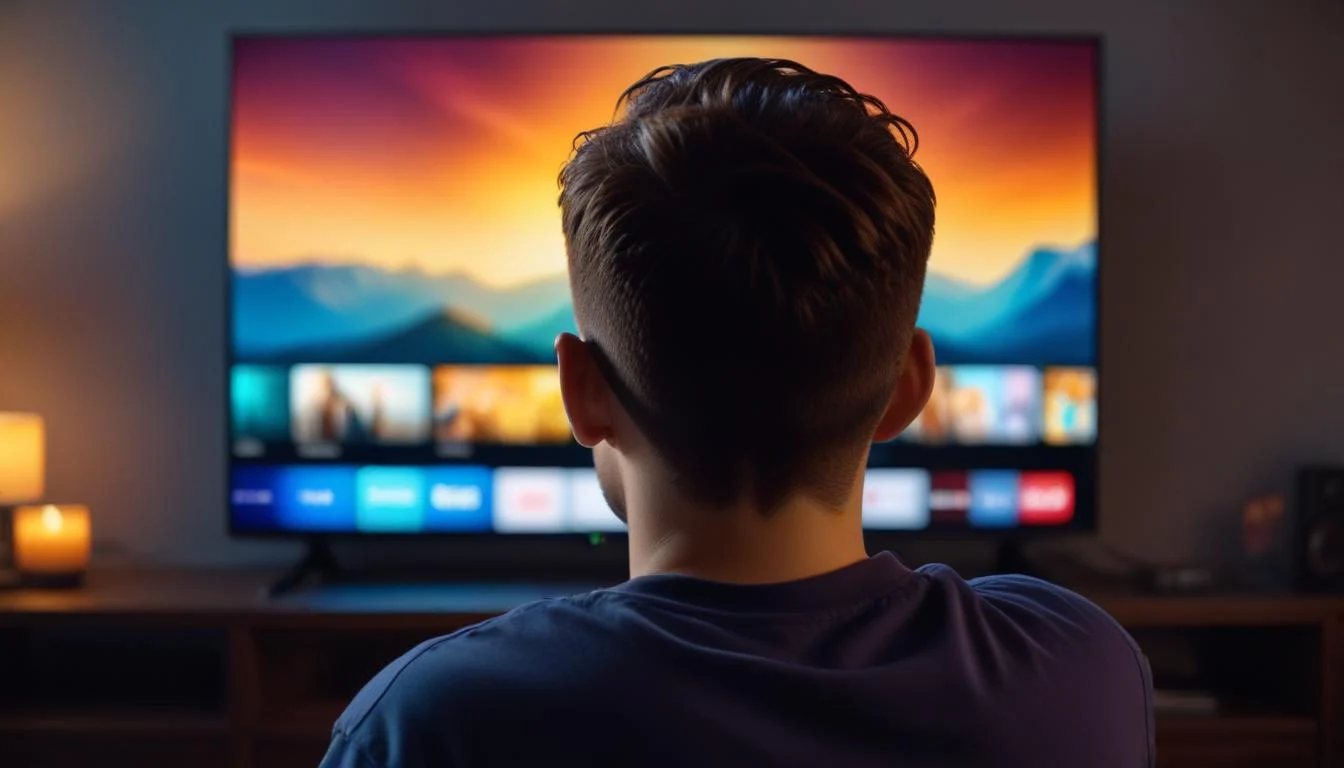 A person watching Paramount Plus on a Smart TV.