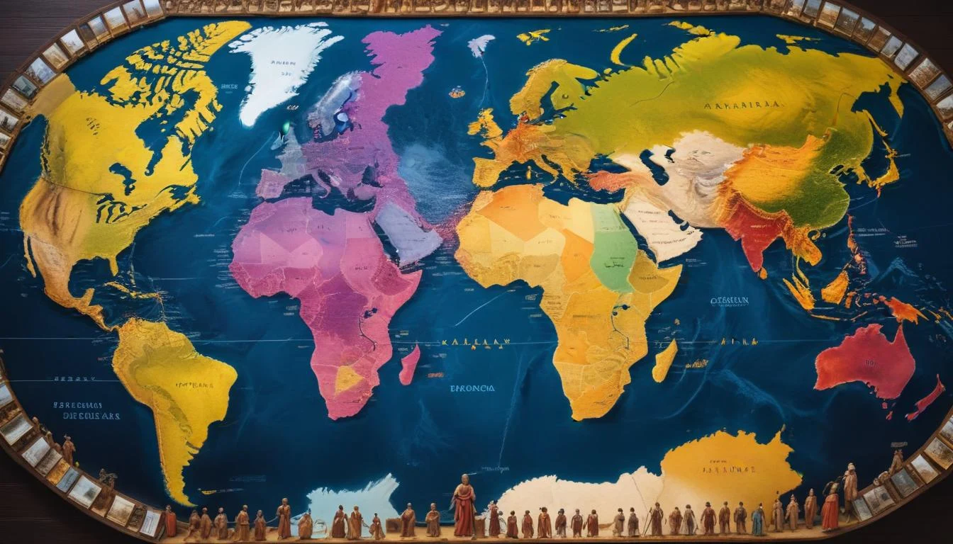Columbian Exchange diagram showing the flow of goods, people, and diseases between the Americas, Europe, and Africa