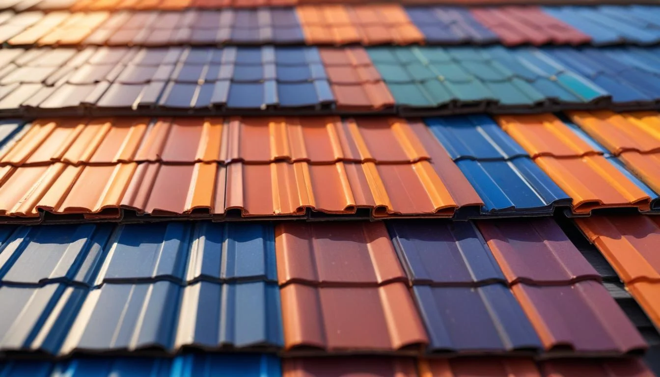 A comparison table of different solar roof tile products, their cost per square foot, and the material they are made from.